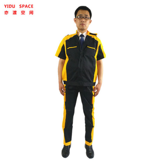 Ropa de trabajo de gran venta de diseño de uniforme de trabajo profesional de manga corta amarilla