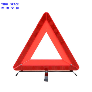 Triángulo de advertencia de coche plegable reflectante de emergencia de seguridad vial al por mayor de certificación CE